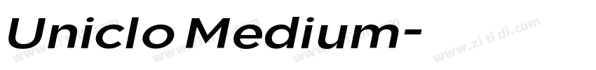 Uniclo Medium字体转换